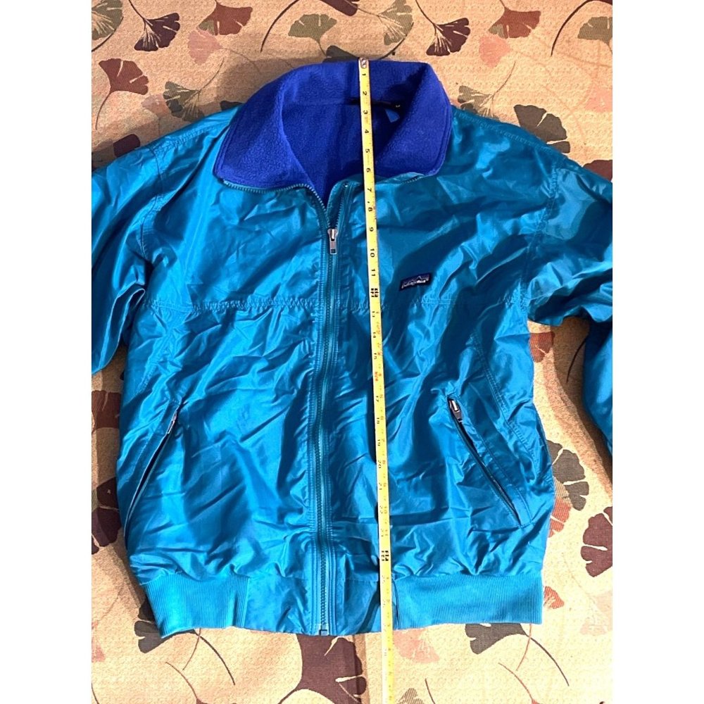Vintage 90's Patagonia Fleece Lined Member's Only Bomber Jacket Ribbed Cuff - Picture 6 of 12